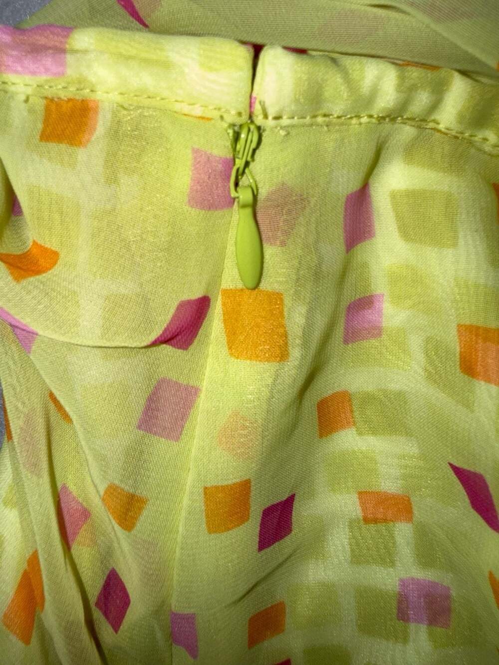 Apostrophe Petite Women's Yellow Geo Print Polyester Mini Skirt Size P10 - Picture 6 of 7